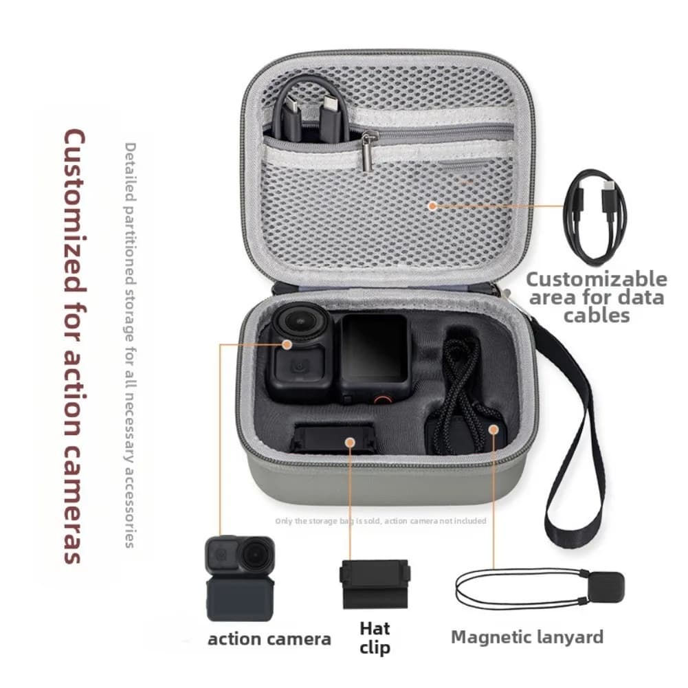 Standard Portable Storage Bag for DJI OSMO-NANO PU 14.5*15.5*6CM Storage Bag Electronic Consumption Cameras for Sports Action