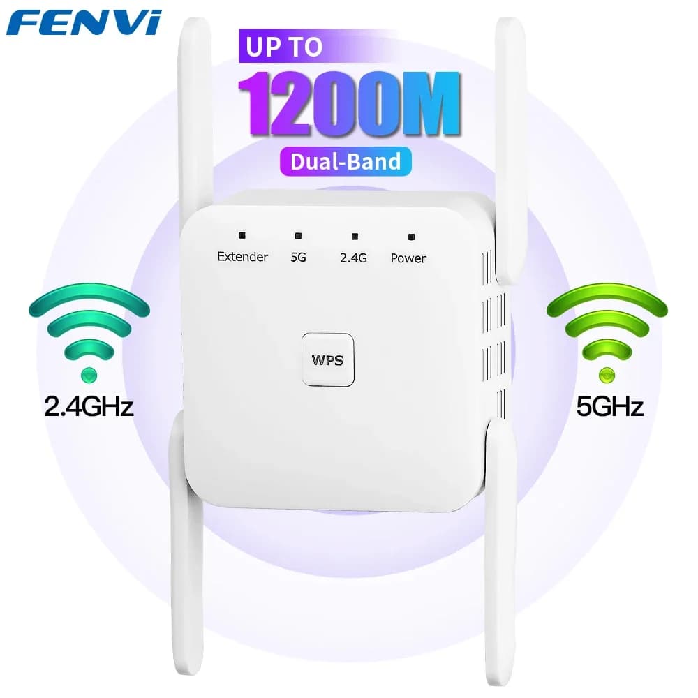 FENVI 1200Mbps 5Ghz Ripetitore WiFi Wireless Booster 2.4G/5GHz Wi-Fi Amplificatore di Segnale Extender Router Rete Wlan WiFi Repetidor