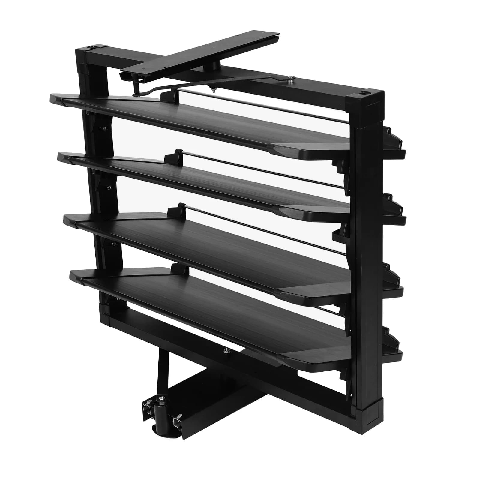 Organizer for Metal Shoes with 4 Shelves Extractable and Impilable, Height Adjustable, Removable, Small Cabinet Spacer Bedrooms