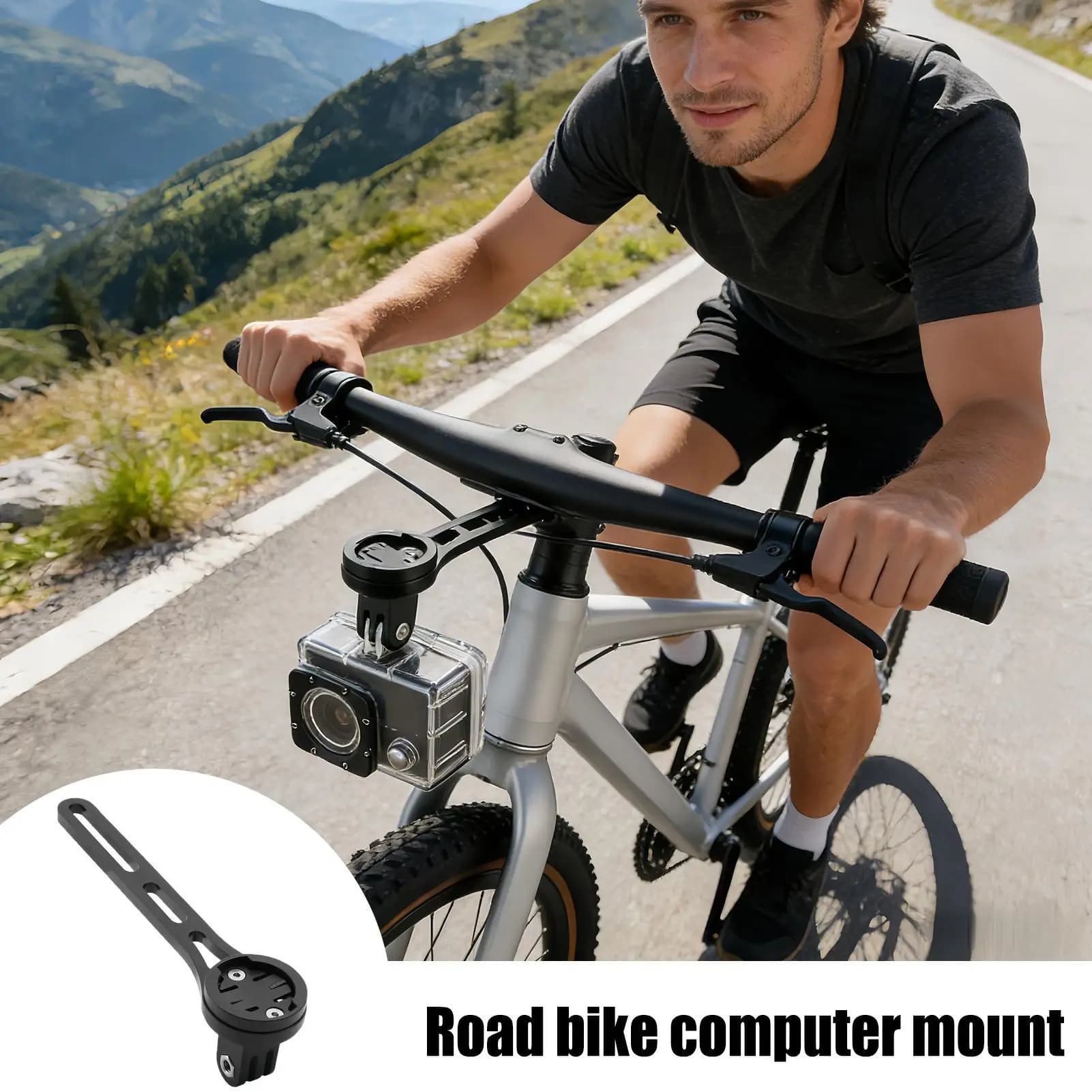 Bike Speedometer Support, Action Camera Support, Bike Light Support, Cycle Computer Support, Bike Computer Support