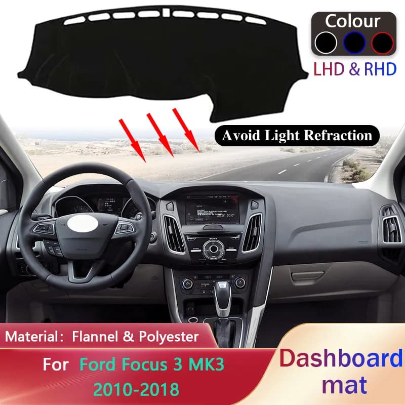 Car Dashboard Pad for Ford Focus 3 3.5 MK3 MK3.5 C346 2010 ~ 2018 2014 2015 2017 Zerbino Dash Zerbino Carpet Cover Accessories
