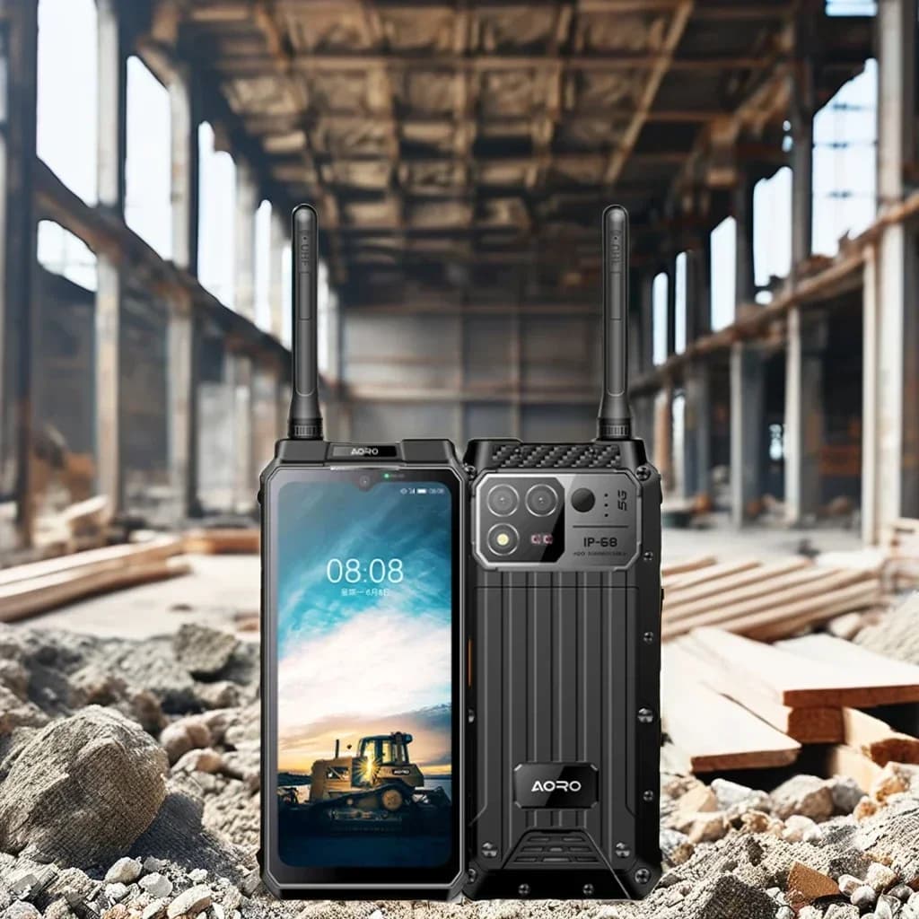 Aoro M8 5G Network GSM DMR Walkie Talkie Telefoni Cellulari Atex con GPS PTT Key, Telefono Cellulare Google Pixel, Radio Bidirezionale