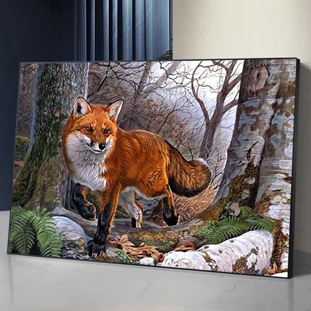 5D Rhinestones Embroidery Fox Diamond Painting Animal Full Square New Arrival Diamond Mosaic Hobby And Handmade Wall Art