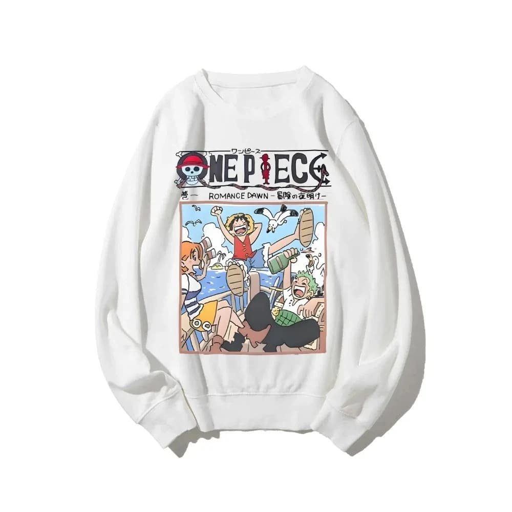 Felpa da uomo One Piece Monkey D. Rufy Roronoa Zoro Felpa con cappuccio anime Primavera Autunno Ragazzo Bambini Abito genitore-figlio a maniche lunghe