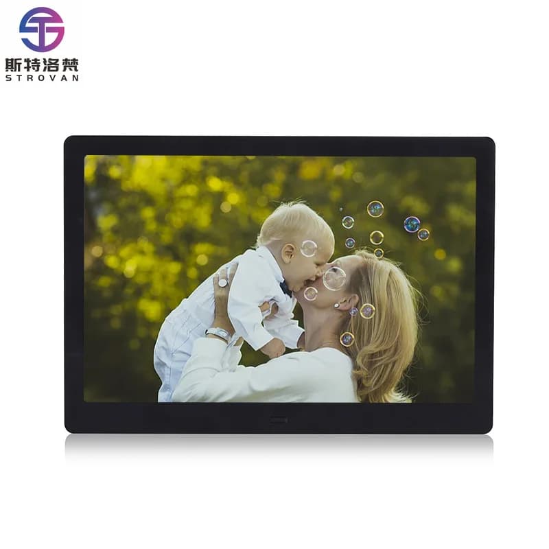 Lettore MP4 video con cornice per foto digitale da tavolo da 10 pollici con telecomando inglese