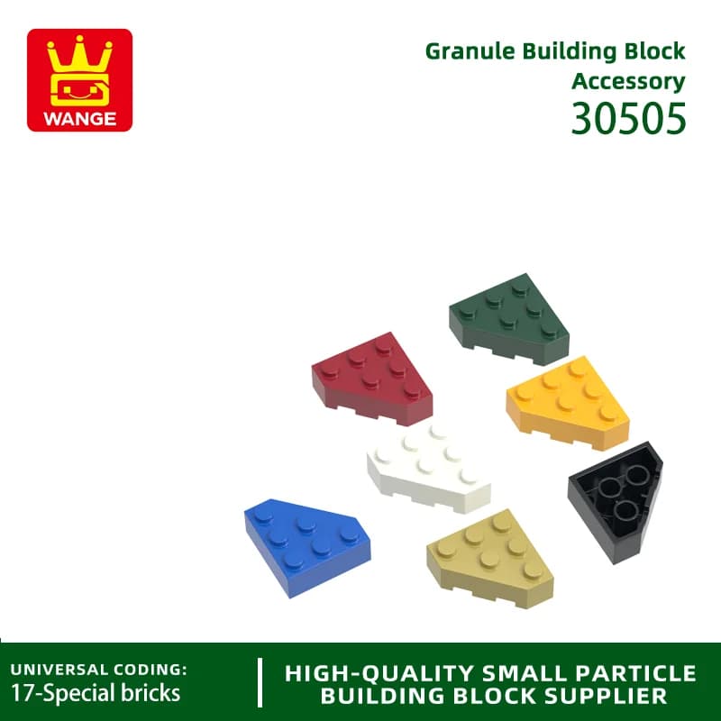 Wange48pz/lotto 30505 3x3 cuneo smusso 6 fori su ogni lato Building Blocks accessori colore Moc compatibile con mattoni giocattoli fai da te