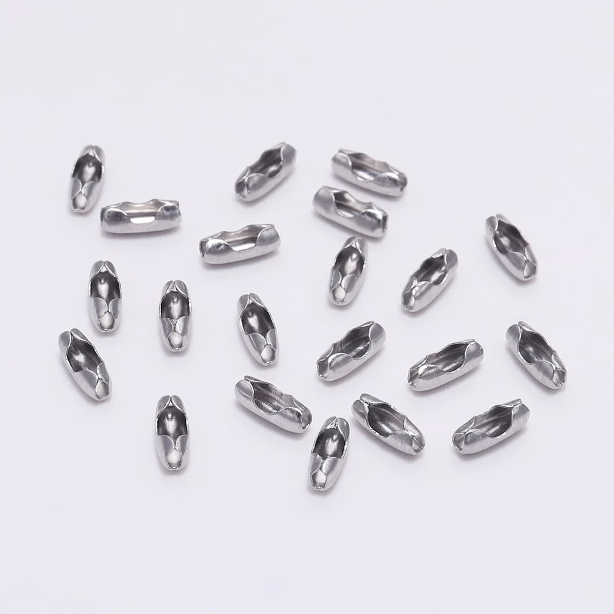 50 pz/pacco 1.5-5mm Catene A Sfera In Acciaio Inox Connettori Catenacci Per Gioielli FAI DA TE Collana Bracciali Che Fanno Accessori