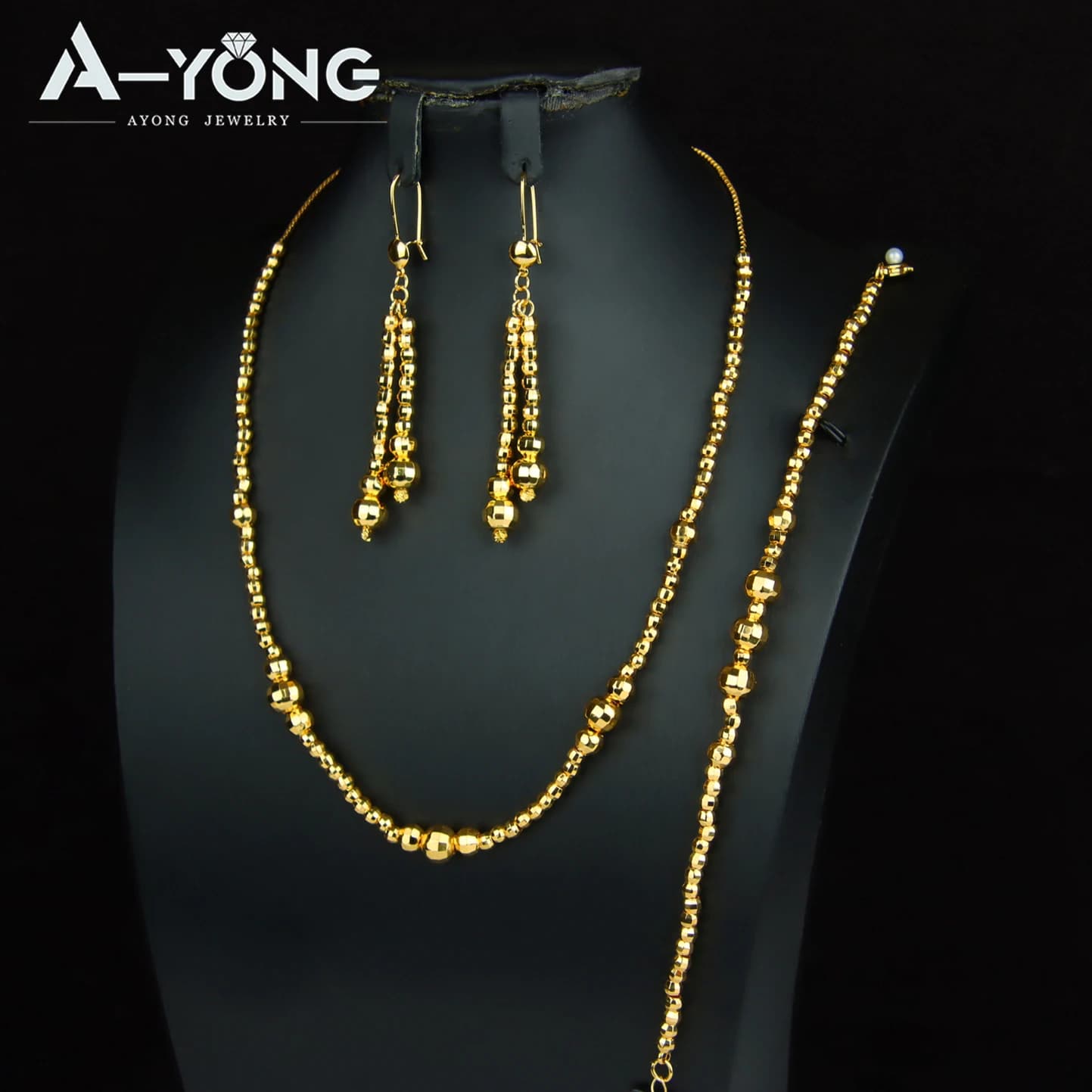 Set di Gioielli alla Moda di Dubai, Placcato in Oro 21k, Collana Vintage Araba, Bracciale, Orecchini, Gioielli da Sposa per Donne Curve