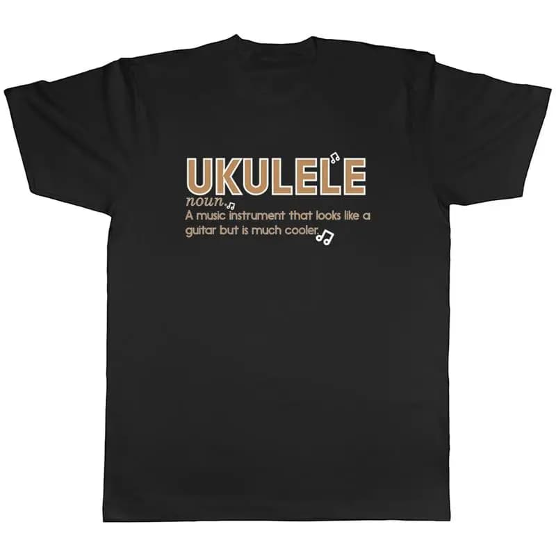 Definizione di ukulele T-shirt da uomo divertente per chitarra, giocatore di strumenti a corda, regalo