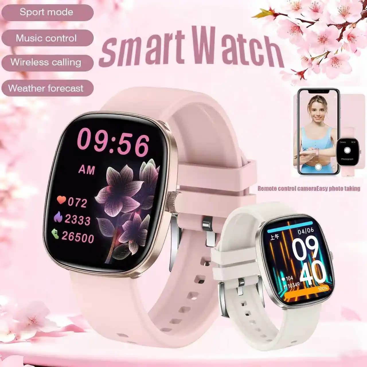 1.83 Inch HD Screen Custom Watch Dial Smart Watch Women's Waterproof Sport Watches Called BT Health Monitor Women's Smartwatch 2026