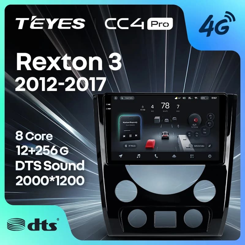 TEYES CC4 PRO Per SsangYong Rexton Y290 3 2012 - 2017 CarPlay Auto 2DIN Autoradio riproduzione di Auto Radio Multimedia Stereo
