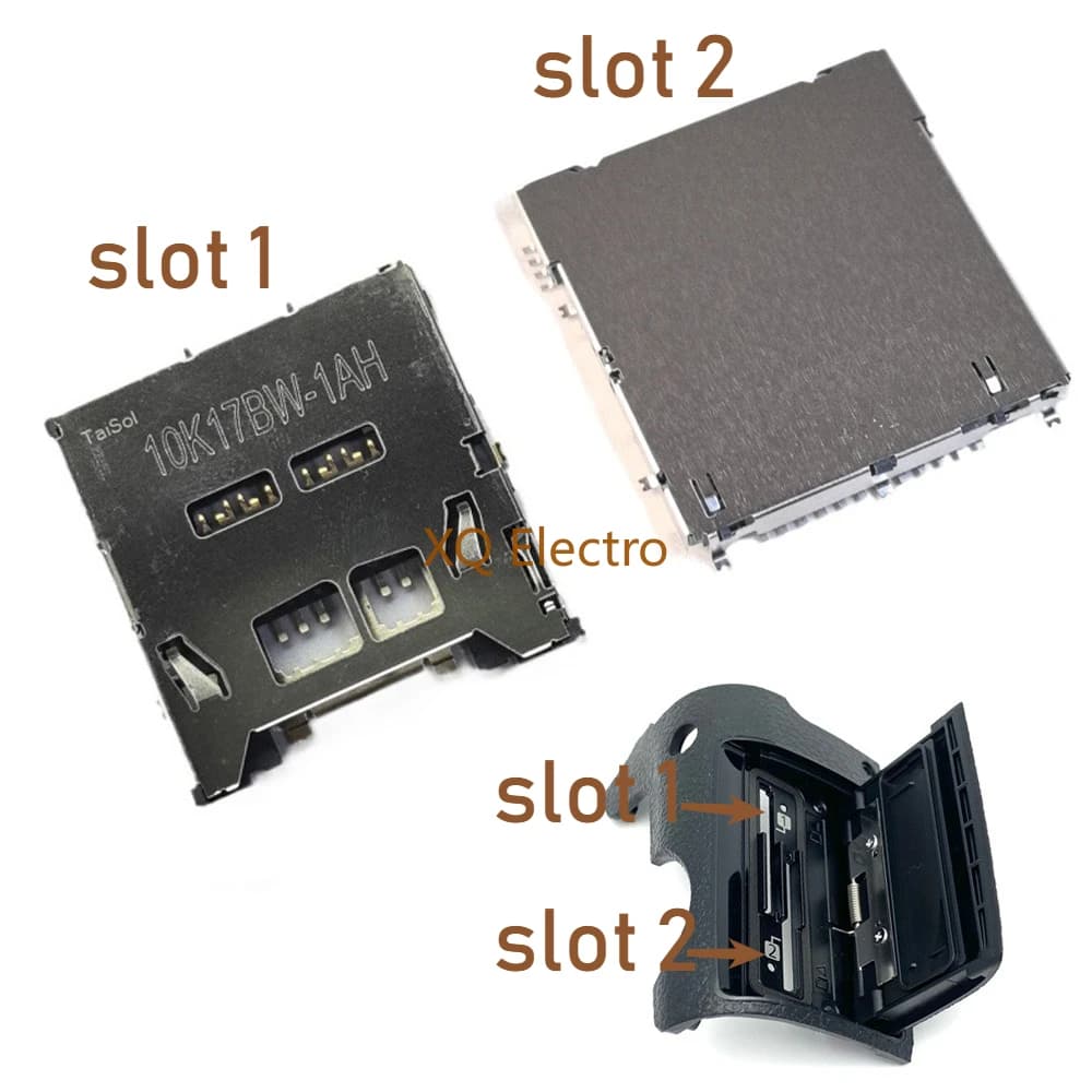 Nuovo Lettore di Schede di Memoria SD Slot 1 e 2 per Fotocamere Panasonic DC-G7 G7 G8 G80 G81 G9 GH5 G85 GH5II GH5s - Ricambio
