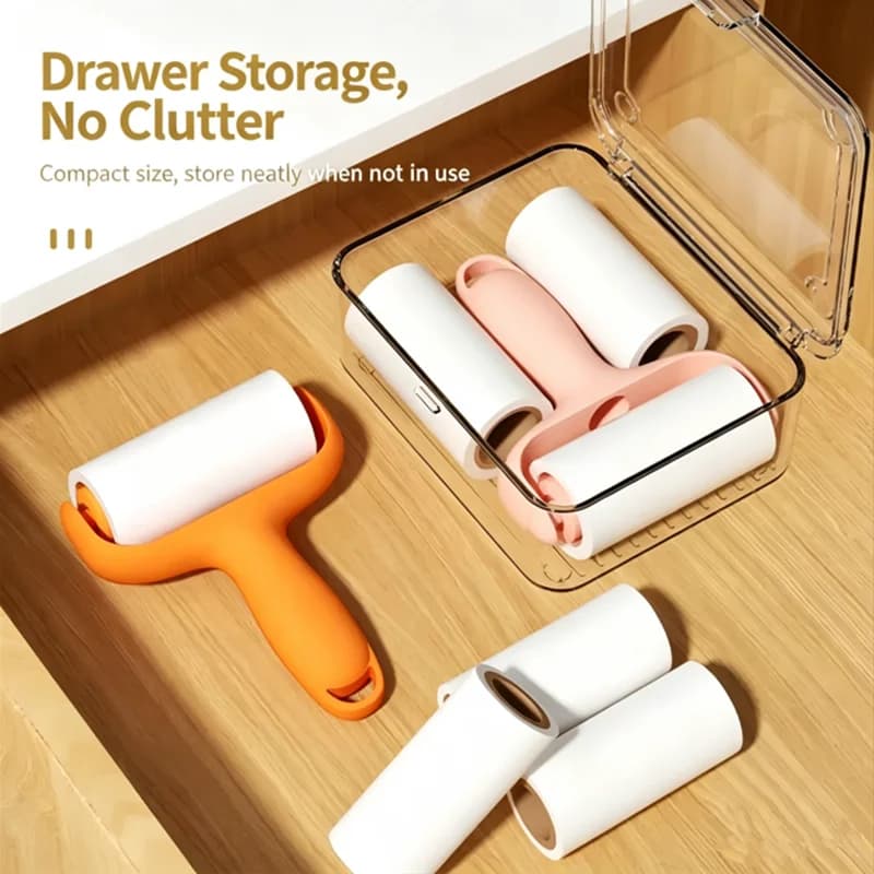 Mini Hair De-stripper - Roller Type Hair Removal Tool - Comes with 3 Replacement Sheets - High-Viscosity Hair Sticking Device