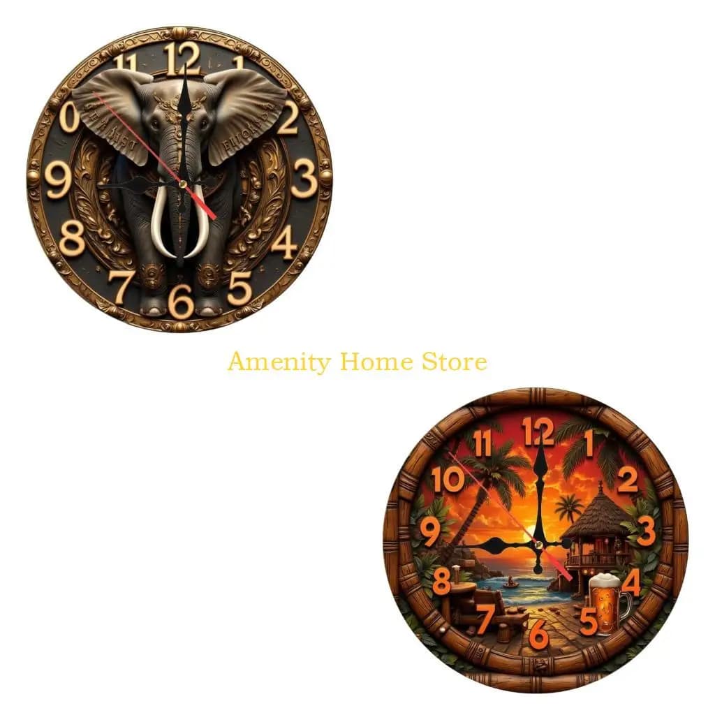 F26C Orologio da parete moderno, silenzioso e senza ticchettio, con motivi vivaci per qualsiasi stanza
