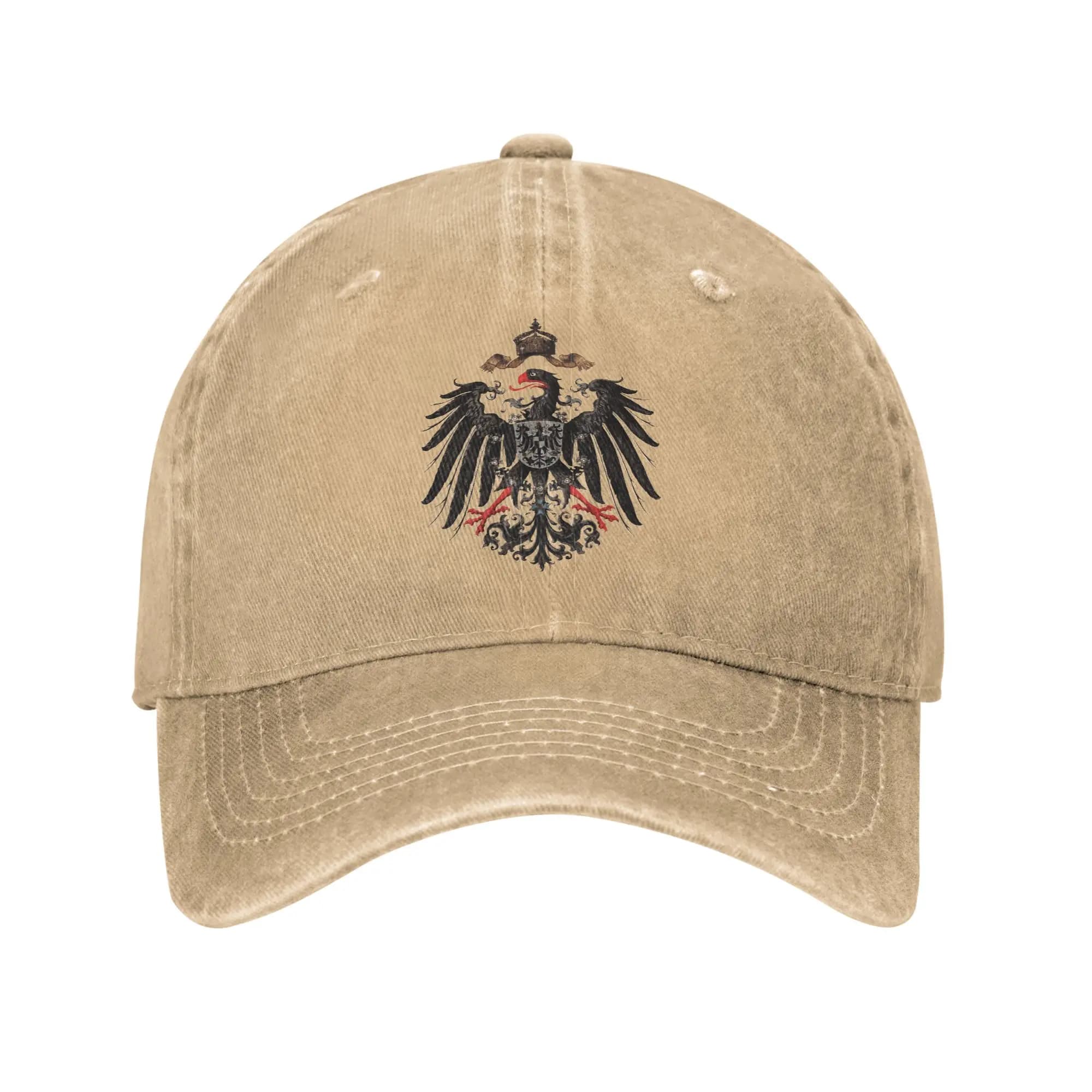 Washed Baseball Cap German Empire Imperial Eagle Summer Trucker Hat For Men Adult Design Print Hiking Fishing Sun Baseball Caps