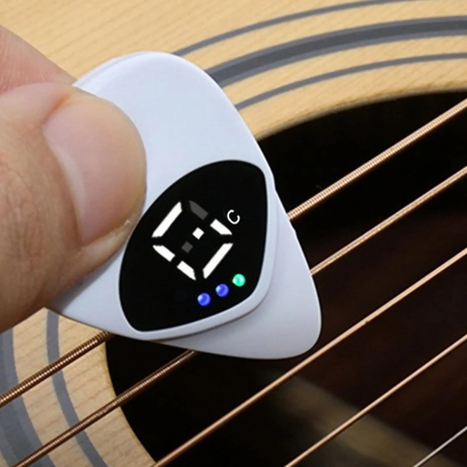 1 pz accordatore per chitarra display elettronico trasparente accessori per strumenti musicali accordatore per mandolino per chitarra basso