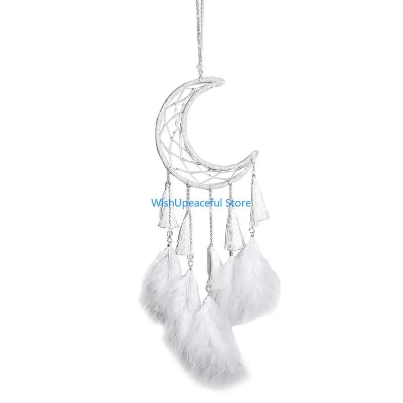 34YA Dream Catcher with White Macrame Wall Hanging for Vintage Wedding Home