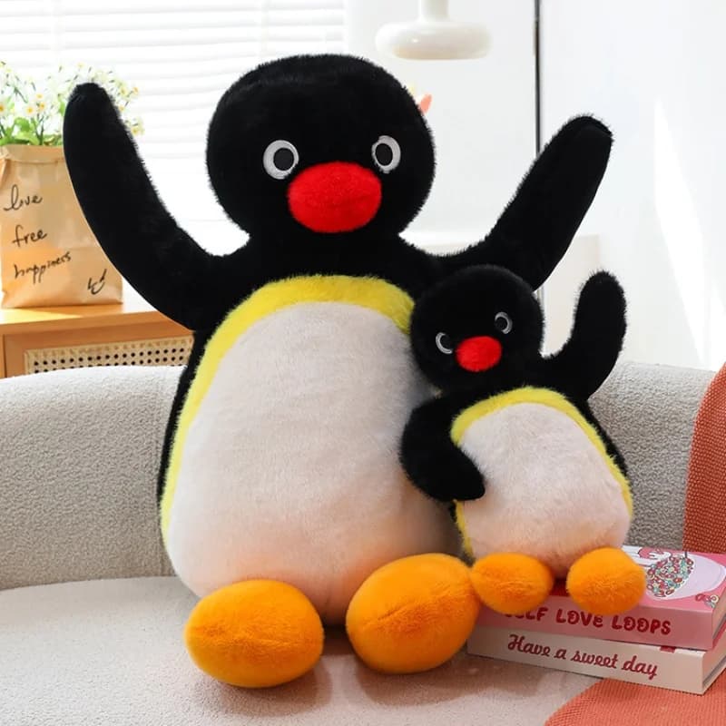 Adorably Big Size Penguin movable joints Plush Toy Pingu Kawaii Penguin Stuffed Doll Cartoon Animal Cute Home Decor Kid Gift