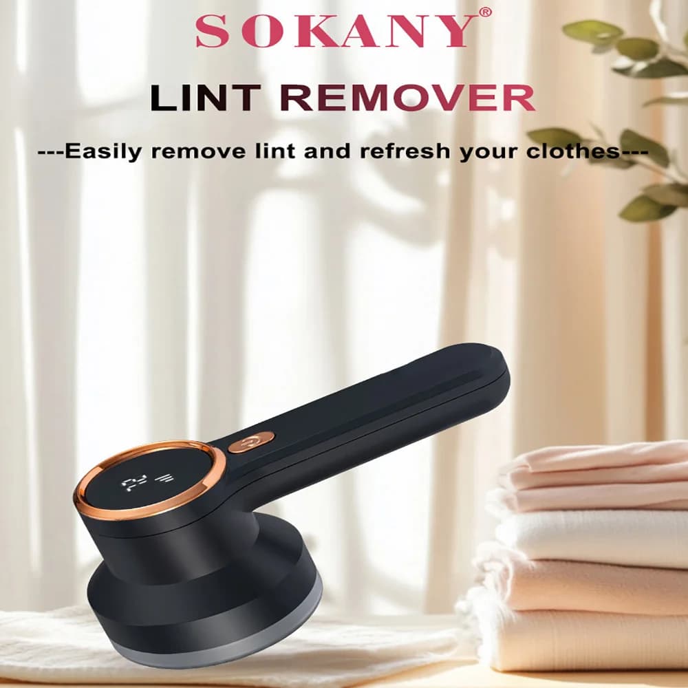 Rechargeable Fabric Shaver & Lint Remover - LCD Display Electric Sweater Defuzzer, Portable Clothes Shaver for Pilling Removal