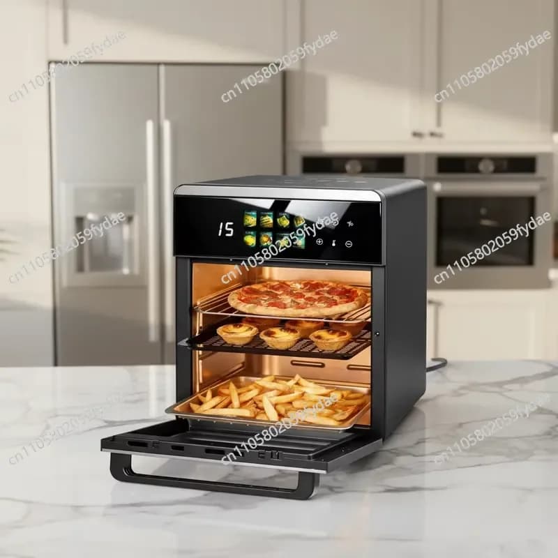 China Large Capacity 8 Liters 100% 304 Stainless Steel Air Fryer 16.4 Liters 11-in-1 Oven Combination Digital Convection