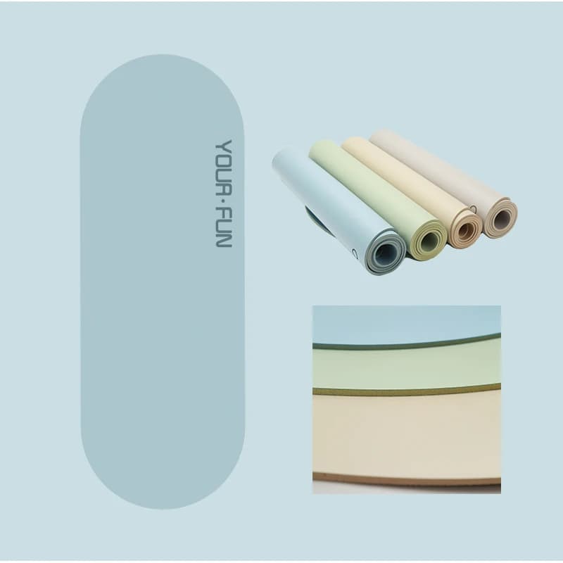 Natural Rubber Yoga Mat Pink Beige Yoga Mat Gymnastics Arched Oval Yoga Mats Logo Oval Suppliers