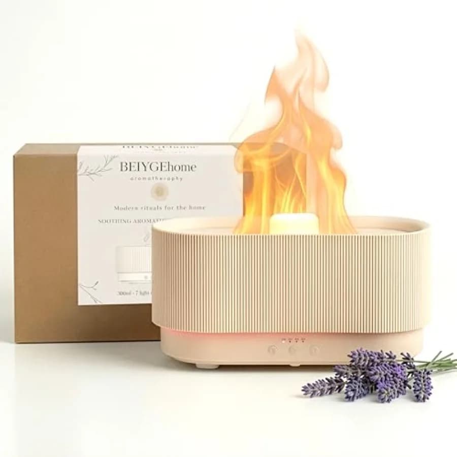 Diffusore di Aromi a 8 Colori, Diffusori di Oli Essenziali per Casa, Umidificatore da Scrivania, Diffusore a Fiamma, Diffusore Ultrasonico, Aroma D