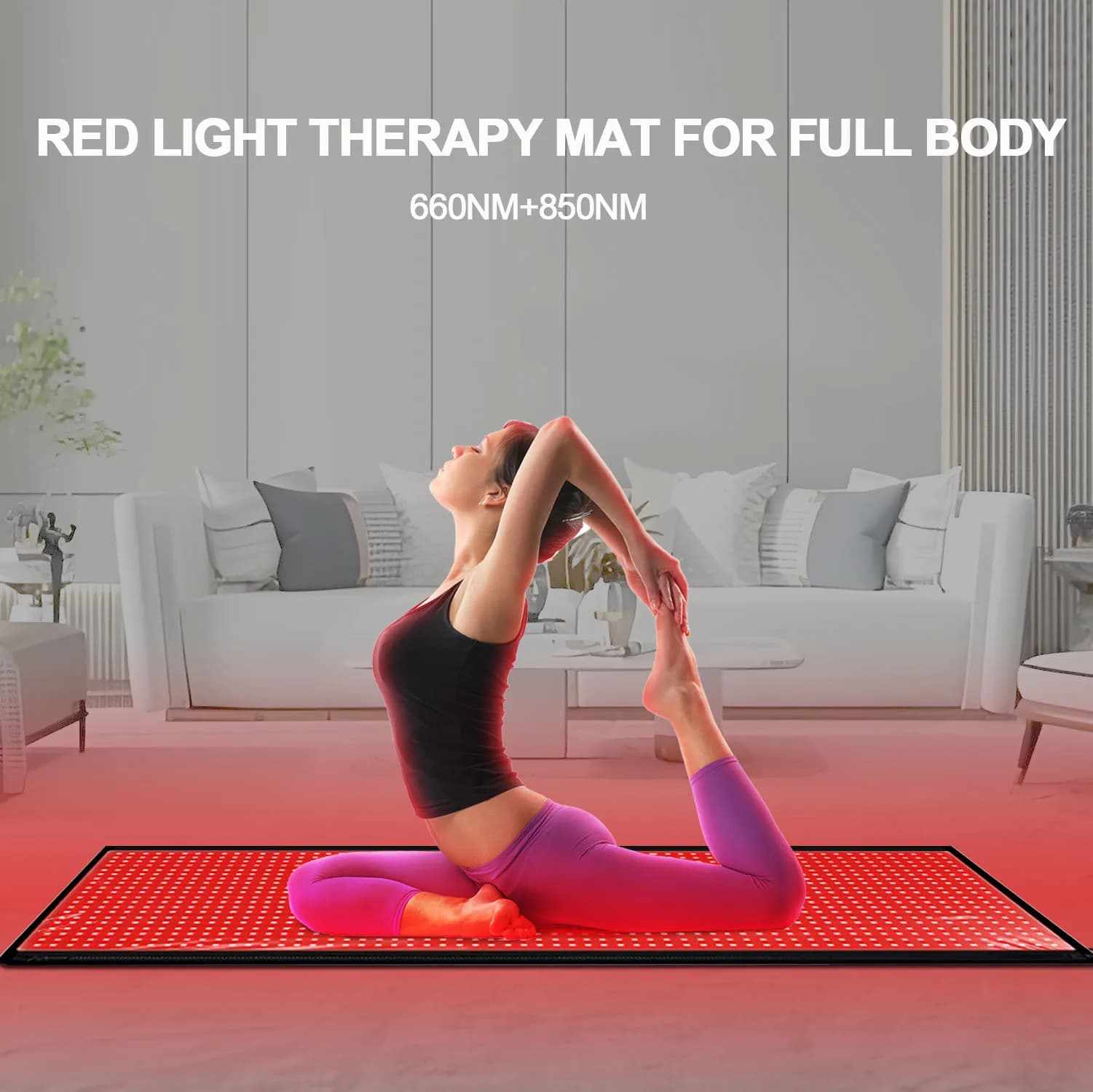Cover for therapy with red laser light for the whole body 660nm 850nm Mat for treatment yoga mat for personal care to relieve pain