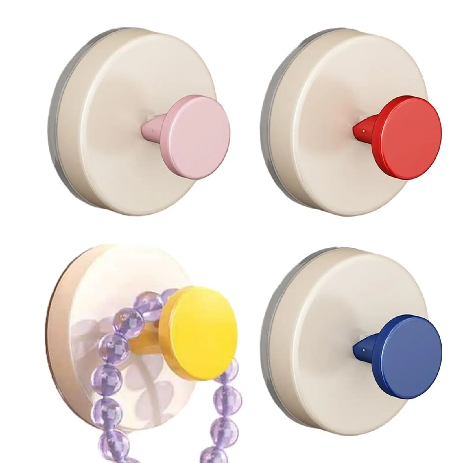 Ganci a ventosa per doccia 4 pezzi Ganci per accappatoio Appendiabiti per porta della cucina Bagno Parete RV Guardaroba Armadio in vetro per la casa
