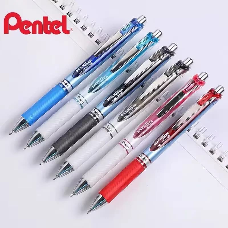 1 pz Pentel BLN75 EnerGel Serie 0.5mm Penne Gel di inchiostro ad asciugatura rapida Punta dell'ago Tipo di pressa Penna neutra Materiale scolastico liscio