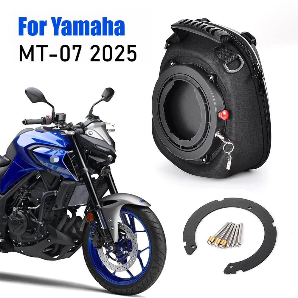 Borsa da Serbatoio Impermeabile con Chiusura Rapida per Yamaha MT-07 MT07 MT 07 2025, Zaino da Serbatoio, Accessori per Navigazione e Bauletto