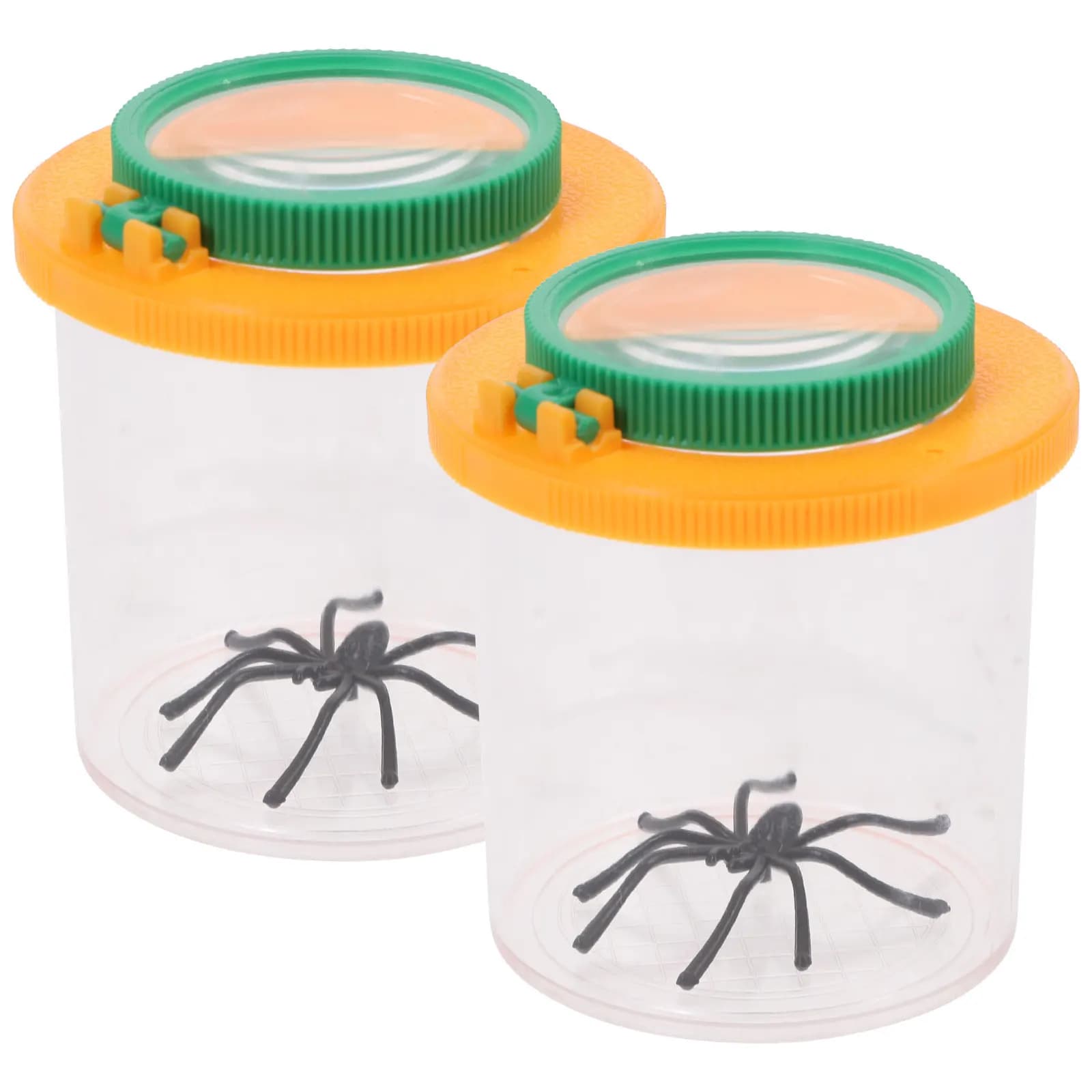 Set di 2 Contenitori Trasparenti per l'Osservazione degli Insetti con Lenti d'Ingrandimento 3X e 6X per Attività Educative e di Osservazione della Natura per Bambini