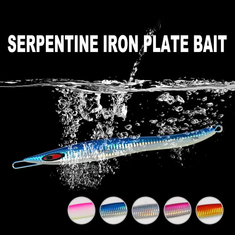 Wondersee 150g 200g 250g 300g 3D Fisheye Laser Rivestimento in carta Jigging Lure Corpo luminoso a forma di serpente con branchie simulate