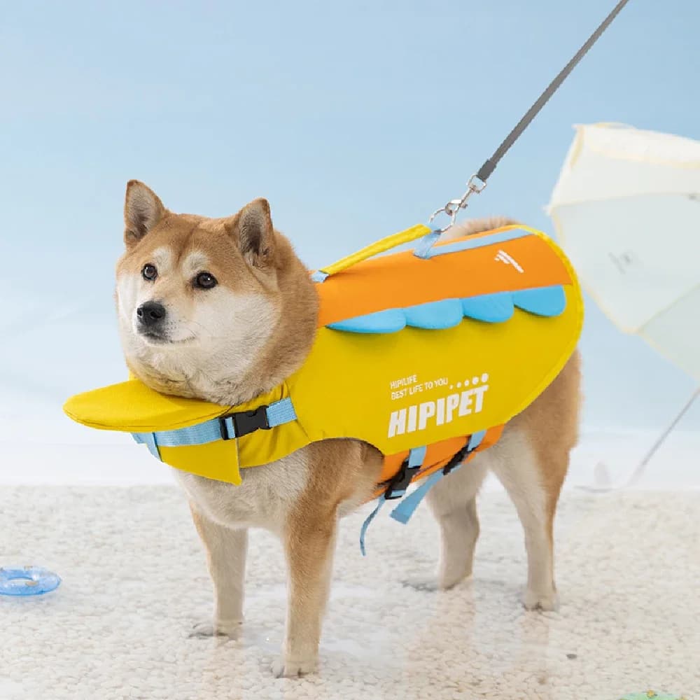 1Pcs Dog Swimming Vest, High Buoyancy Life Jacket with Rescue Handle Adjustable for Boating Swimming Pet Dog