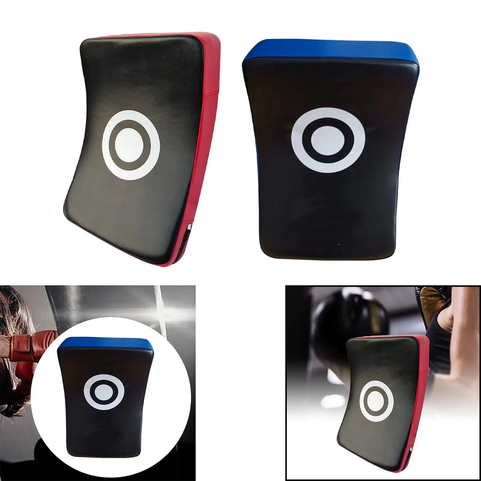 Boxing Gloves with Focus Curves Boxing Bag Taekwondo Mma Kickboxing Piede Target Training Boxing Pad Muay Thai Kicking Pad PU Leather