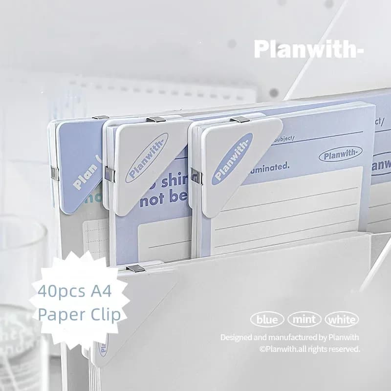 4 pz/set Triangolo Clip Ins Semplicità Coreano Graffette di Colore Solido File Libro Cartella di Rilegatura Bella Cancelleria Studente Forniture