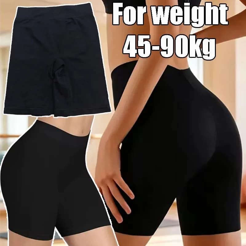 Pantaloncini Yoga a Vita Alta S-XXXL, Modellanti Senza Cuciture con Controllo Pancia e Effetto Push-Up, Invisibili Taglie Forti per Donna, Estivi per Palestra e Ciclismo