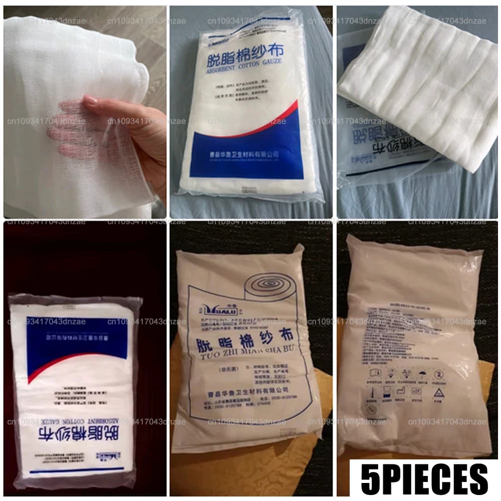 5 pezzi di garza medica da 72 cm x 10 m, garza di cotone degrezzata di grandi dimensioni, garza monouso non sterile per medicazione ferite.