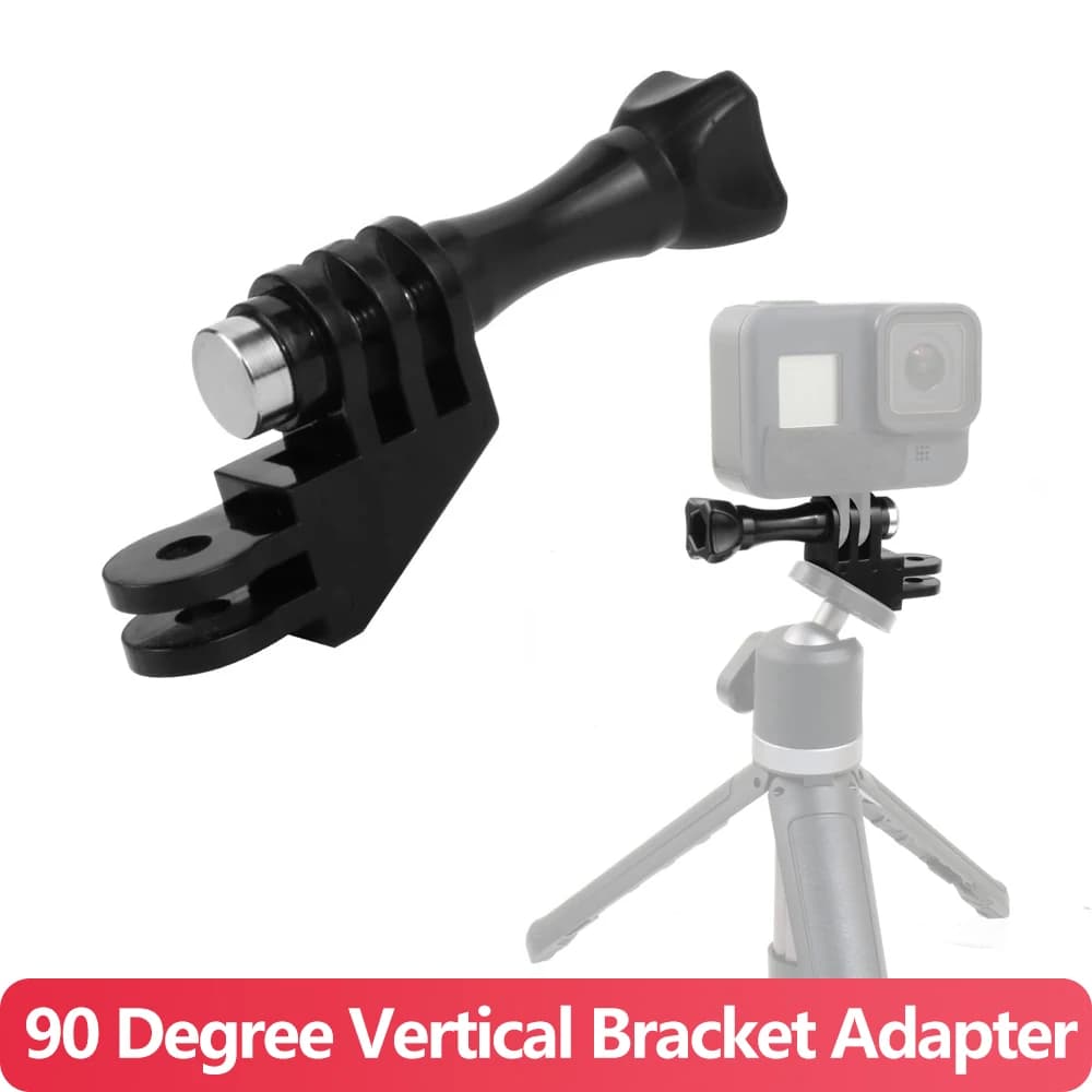 Adattatore per staffa da 90 gradi con montaggio verticale Foro per vite da 1/4 per GoPro Hero 13 12 11 10 9 8 Insta360 SJCAM DJI Insta360 Action Camera
