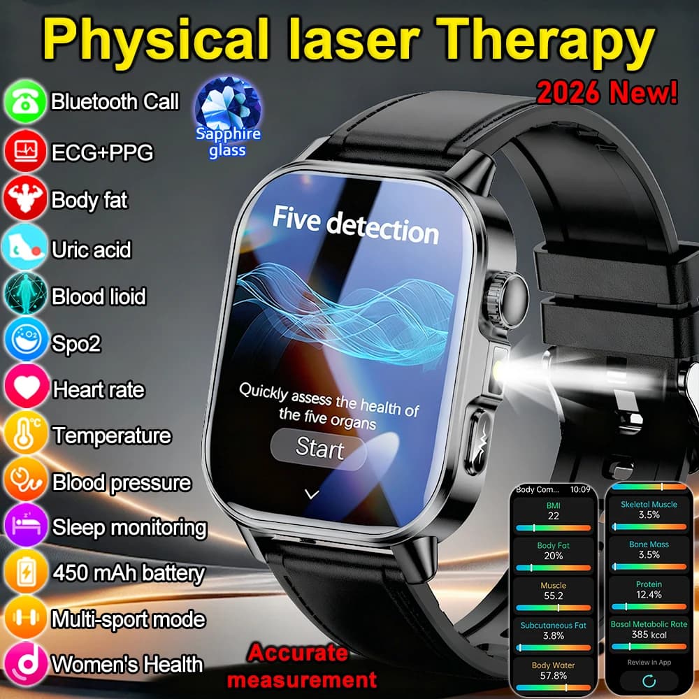 2026 Nuovo Grado Infermieristico Analisi Della Salute SmartWatch ECG + PPG Pressione Sanguigna lipidi Acido Urico Chiamata Senza Fili Smartwatch Per Le Donne Degli Uomini