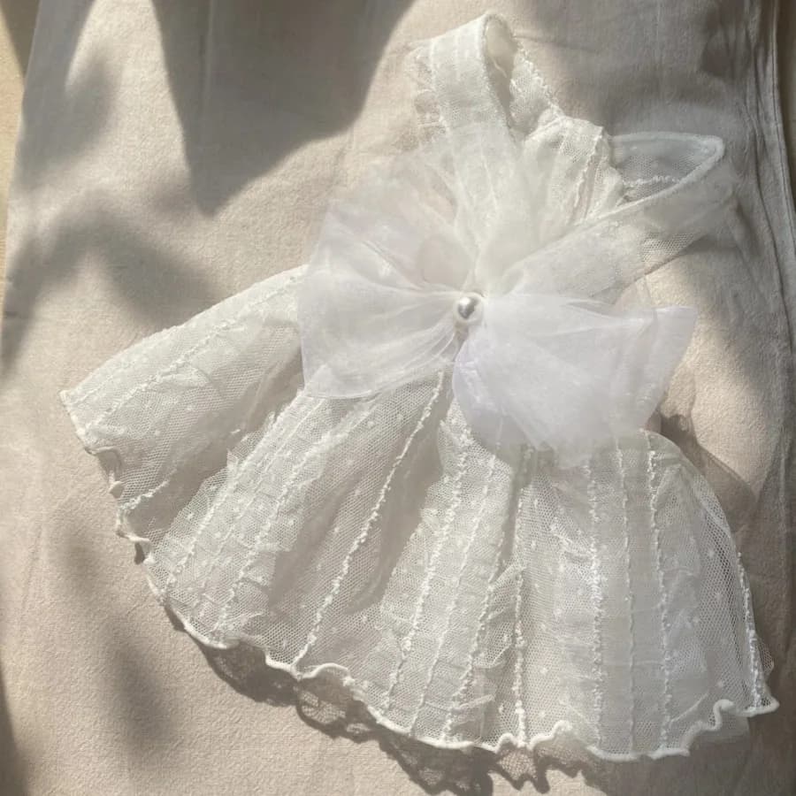 Abito Estivo per Animali Domestici, Vestito da Sposa per Cani e Gatti, Gonna per Cuccioli di Piccola Taglia, Barboncino, Pomerania, Maltese