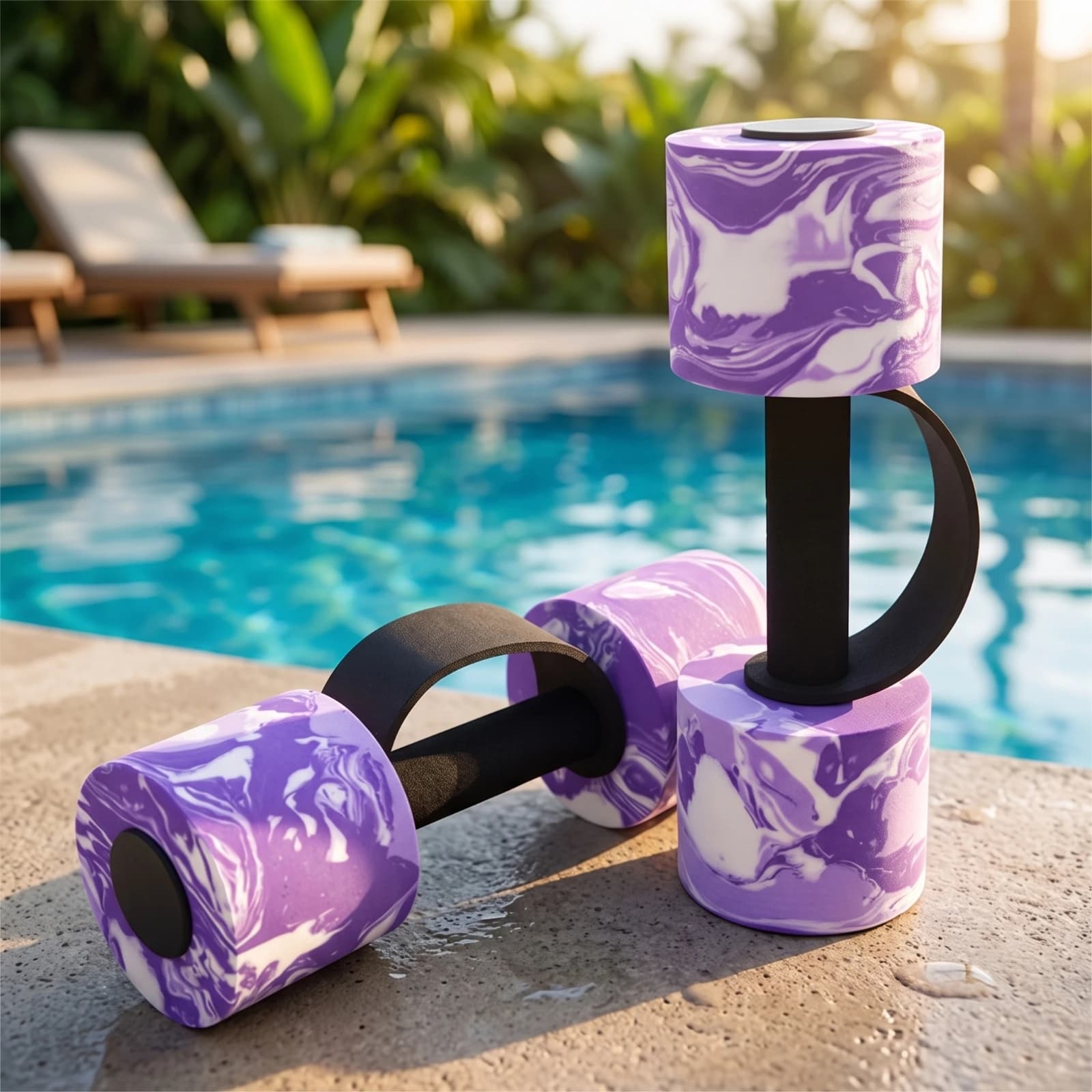 Water Dumbbell Waterproof Aquatic Dumbbell Swim Weights Floating Foam Dumbbells Buoyant for Rehabilitation Patients