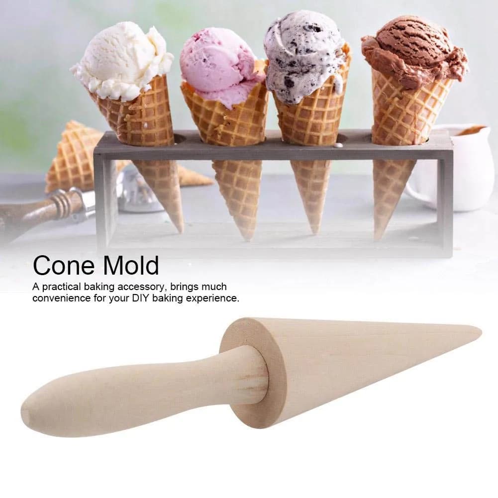 Stampo per Coni Gelato in Legno, Utensili da Forno per Pasticceria e Gelateria, per Casa e Negozi di Dolci