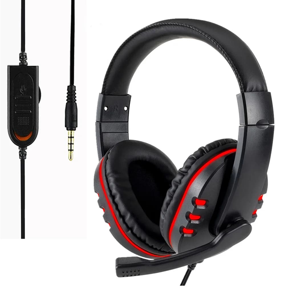 Cuffie da gioco da 3,5 mm Cuffie da gioco over ear con controllo del volume del microfono Auricolari con cancellazione del rumore per computer, laptop