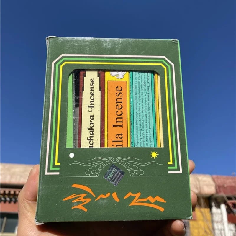 Nepal Pianta Naturale Tara Verde Incenso Tibetano Confezione Regalo/Fatto A Mano Ogni Scatola 5 Tipi di Incenso Breve Tempio di Incenso Joss Stick