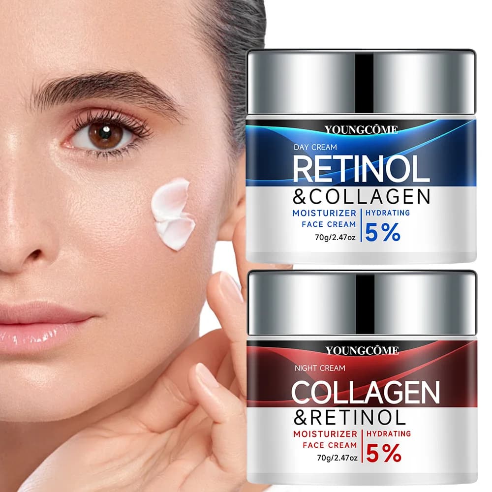 Retinol and Collagen Cream For Face Hydrating Face Anti Aging Whitening Skin Care Reparation Dissolvency Line Sottile Removal Rugs Cream For Face