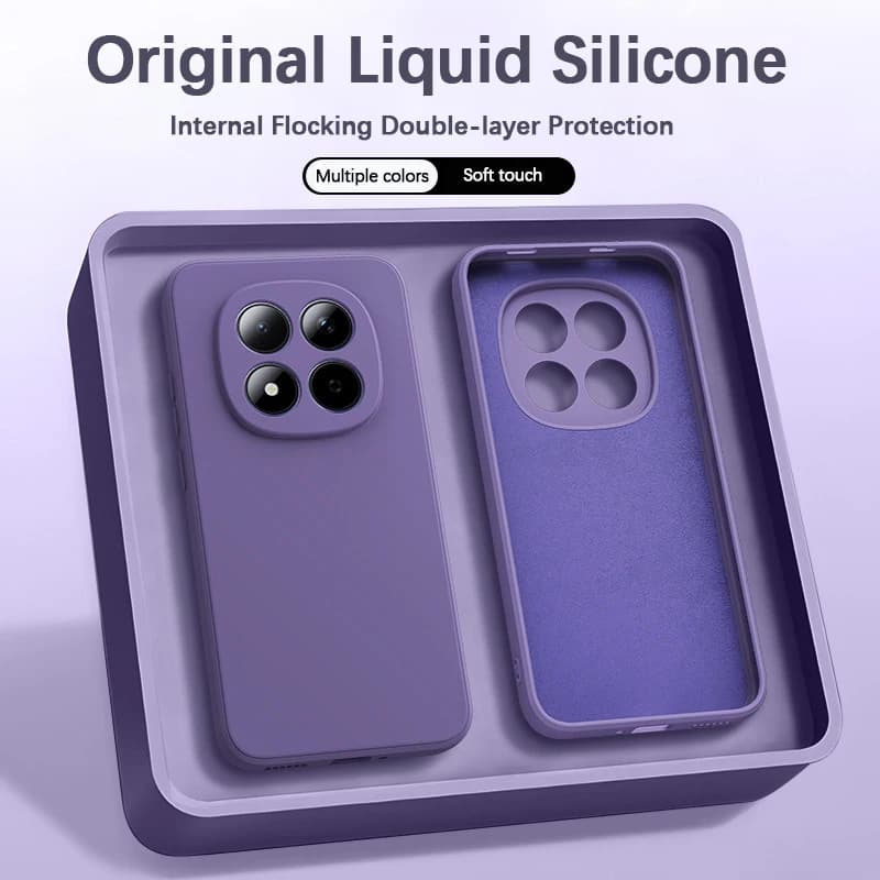 Custodia di Lusso Originale per Redmi Note 15 Pro Plus Pro+ 15R Note15 15Pro 4G 5G, Cover Morbida Quadrata in Silicone Liquido per Coppie