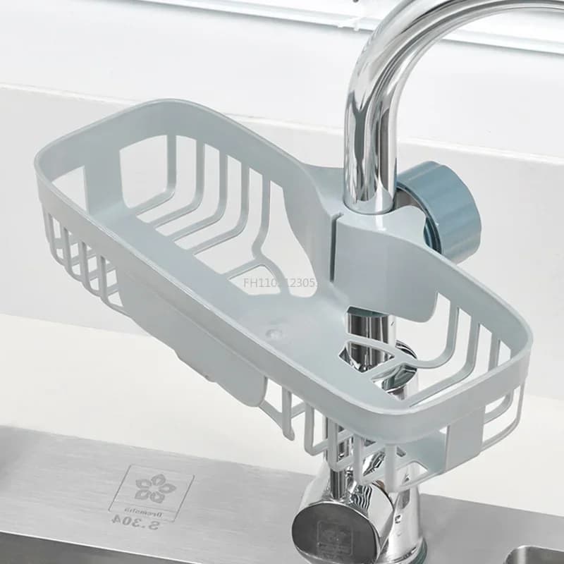 Scarico per lavello da cucina regolabile Portaoggetti in spugna Porta rubinetto Scolapiatti per sapone Scaffale Cestino Organizzatore Accessori per il bagno Nuovo