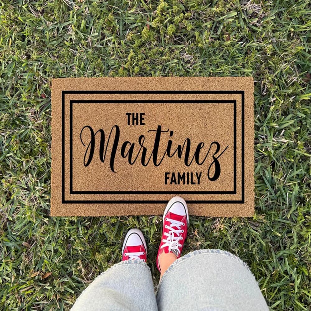 Custom Outdoor Rug Simple Style Funny Pattern Text Printed Mat For Patio Yard Front Door Daily Home Decoration