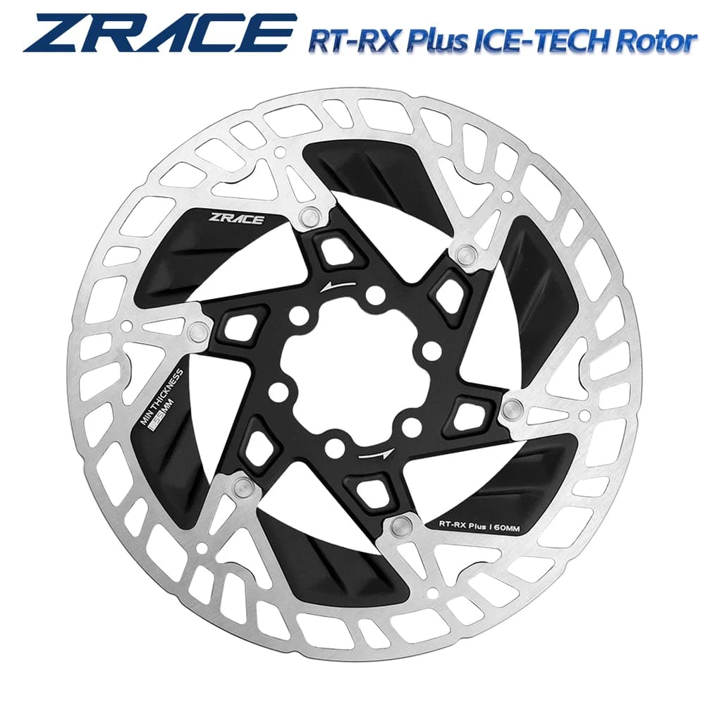 ZRACE RT-RX Plus ICE-TECH Rotore a Disco con 6 Viti 160mm per Freni a Disco da Strada, Ultraleggero con Forte Dissipazione del Calore, Rotore Flottante