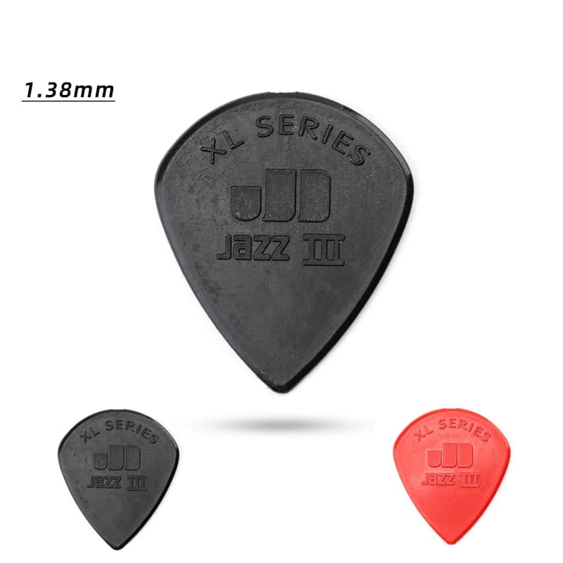 Scegli Dunlop. 47R XL JAZZ 3 plettri per chitarra acustica/elettrica antiscivolo in materiale nylon. Spessore: 1,38 mm.
